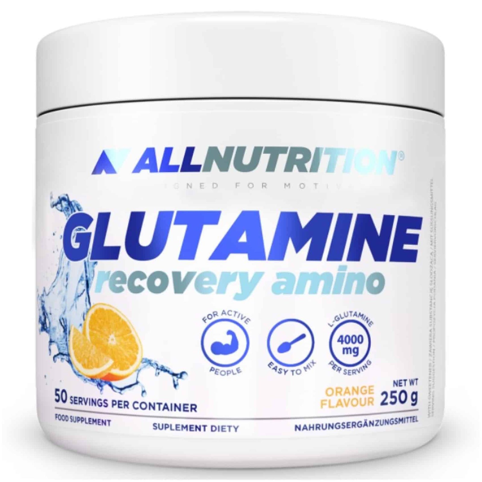 Glutamine Recovery Amino 250g AllNutrition Дистрибутор на здраве и спорт